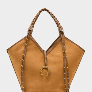 SUEDE TULIP TOTE TAN