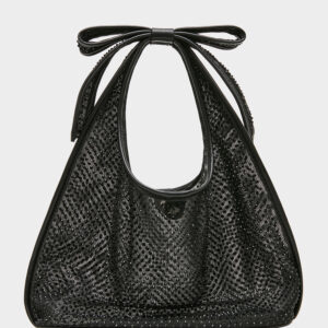 BOW MINI MESH TOTE BLACK