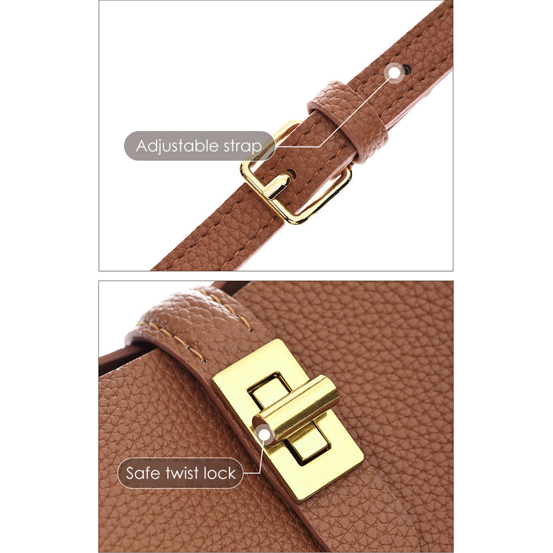 POPSEWING® Leather Simple Bucket Crossbody Bag DIY Kit - Image 10