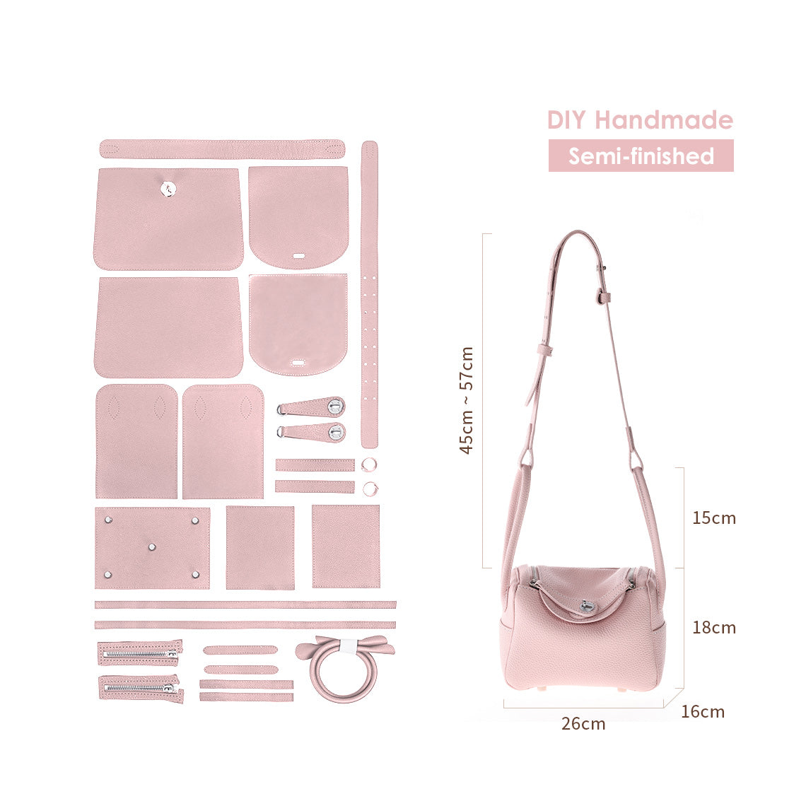 Top Grain Leather Fashion Lindi Handbag DIY Kit | Price Drop at Checkout - Image 17