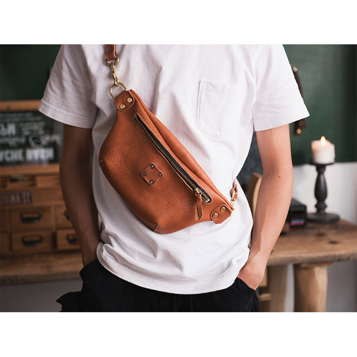 POPSEWING® Full Grain Leather Fanny Pack Belt Bag DIY Kits - Image 3