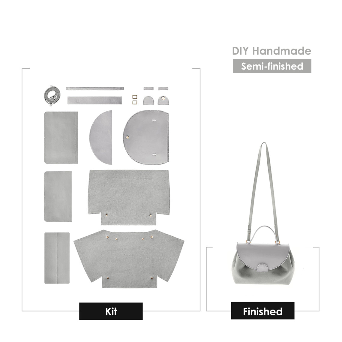 POPSEWING® Top Grain Leather Inspired Smile Bag DIY Kits - Image 19