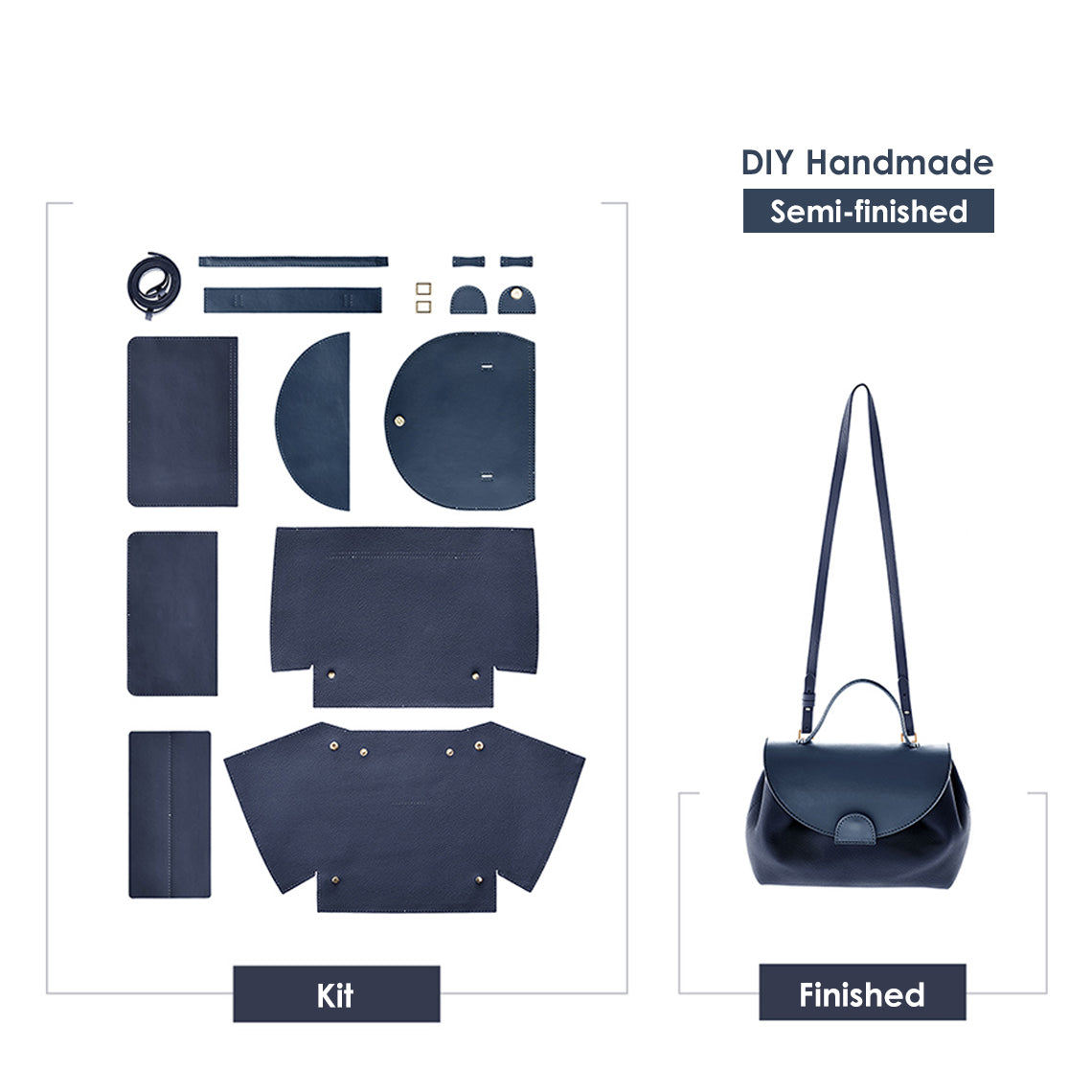 POPSEWING® Top Grain Leather Inspired Smile Bag DIY Kits - Image 20