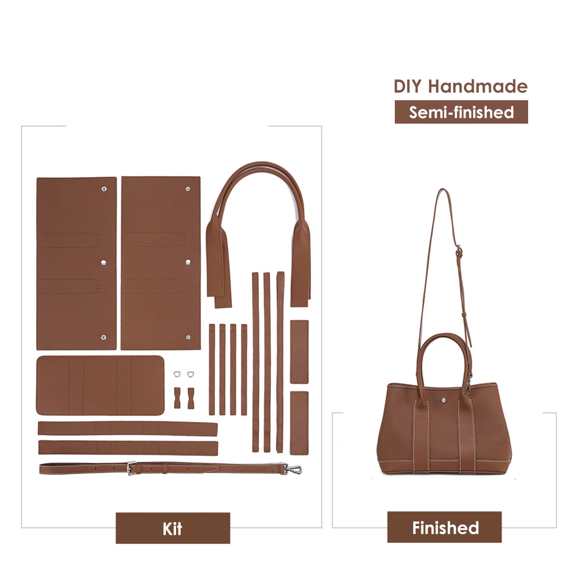 POPSEWING® Top Grain Leather Garden Handbag DIY Kit