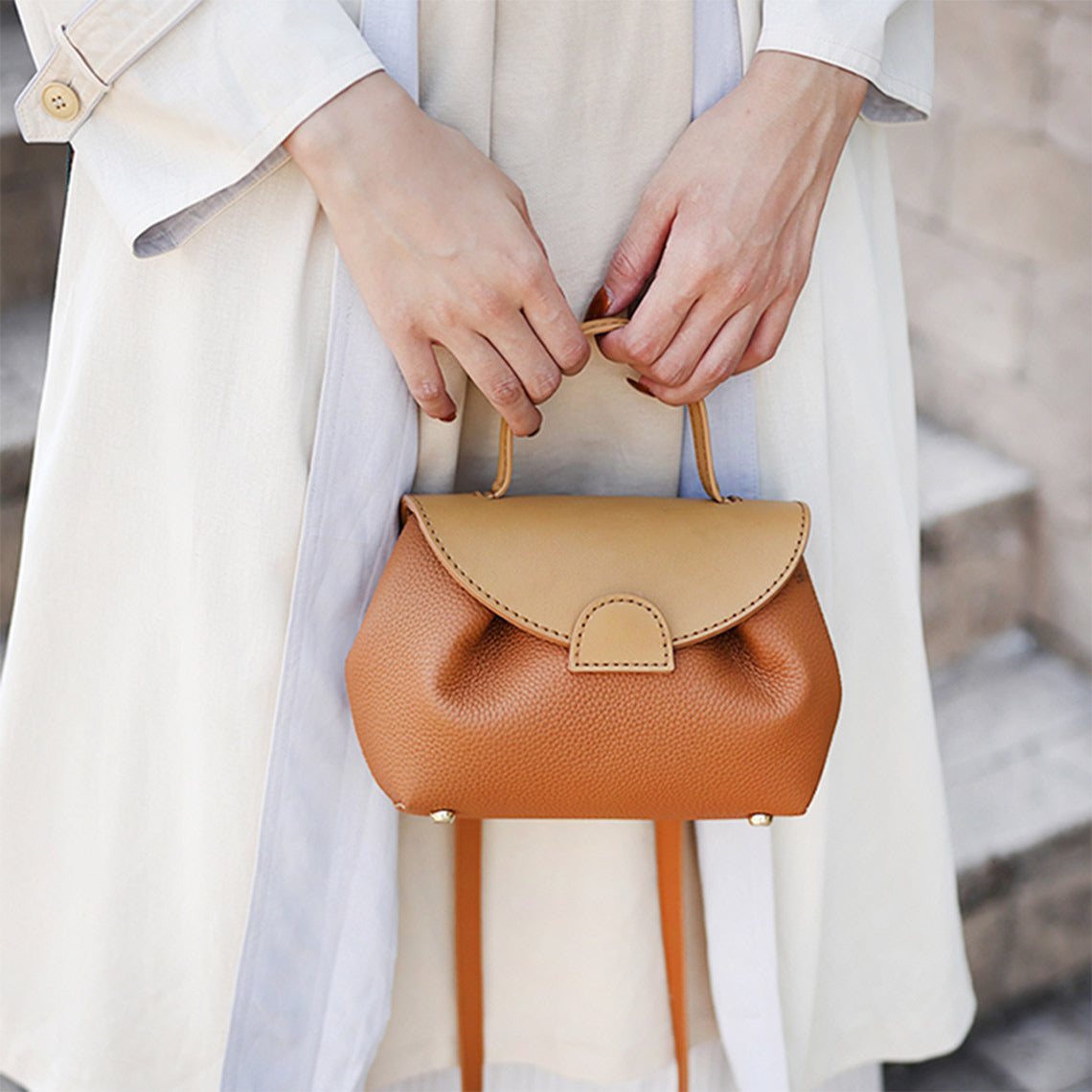 POPSEWING® Top Grain Leather Inspired Smile Bag DIY Kits - Image 4