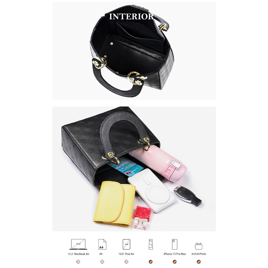 POPSEWING® Top Grain Leather Inspired Lady Handbag DIY Kit - Image 8