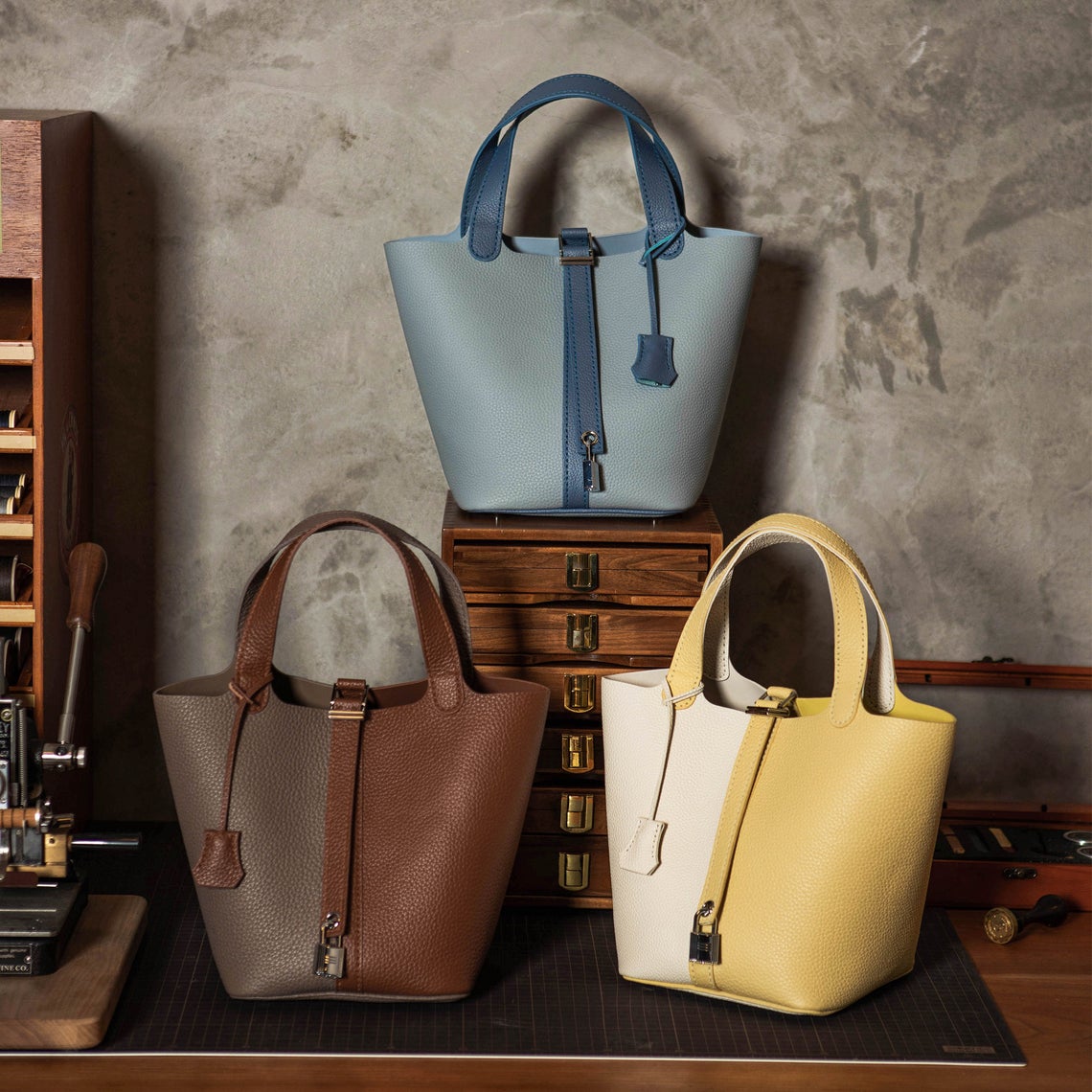 POPSEWING® Top Grain Leather Lady Picotion Lock Totes Bag DIY Kit - Price Drop at Checkout - Image 18