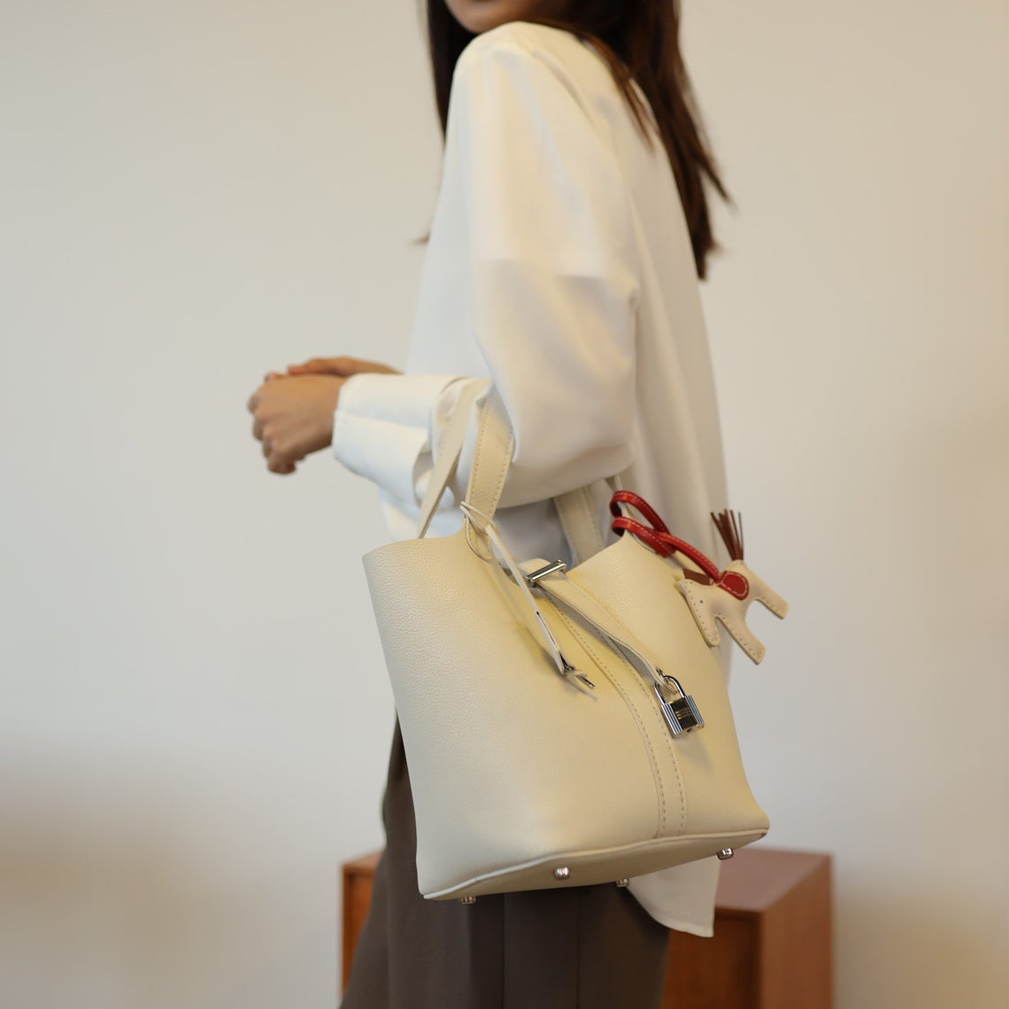 POPSEWING® Top Grain Leather Lady Picotion Lock Totes Bag DIY Kit - Price Drop at Checkout - Image 15