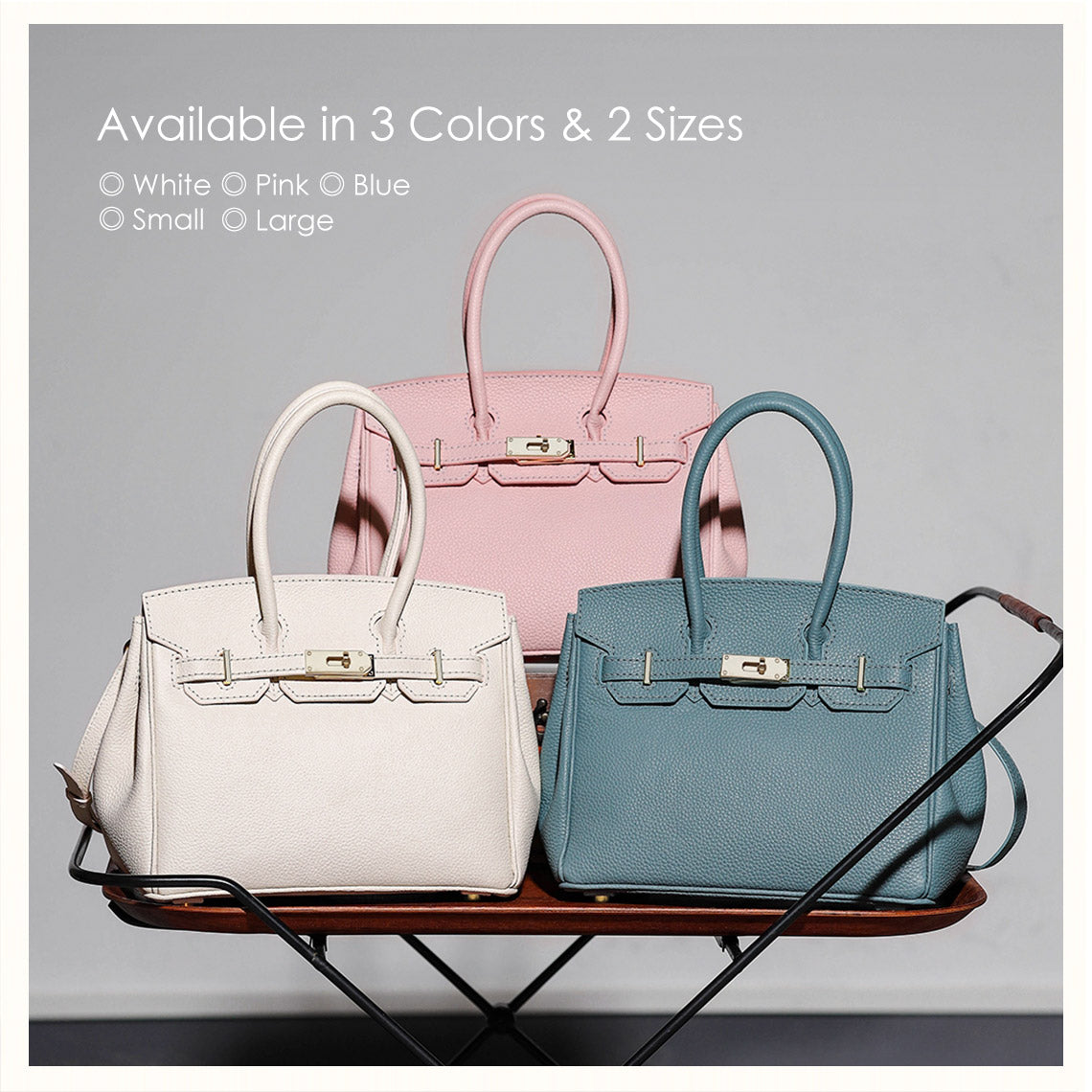 POPSEWING® Top Grain Leather Platinum Bag DIY Kit - Image 3
