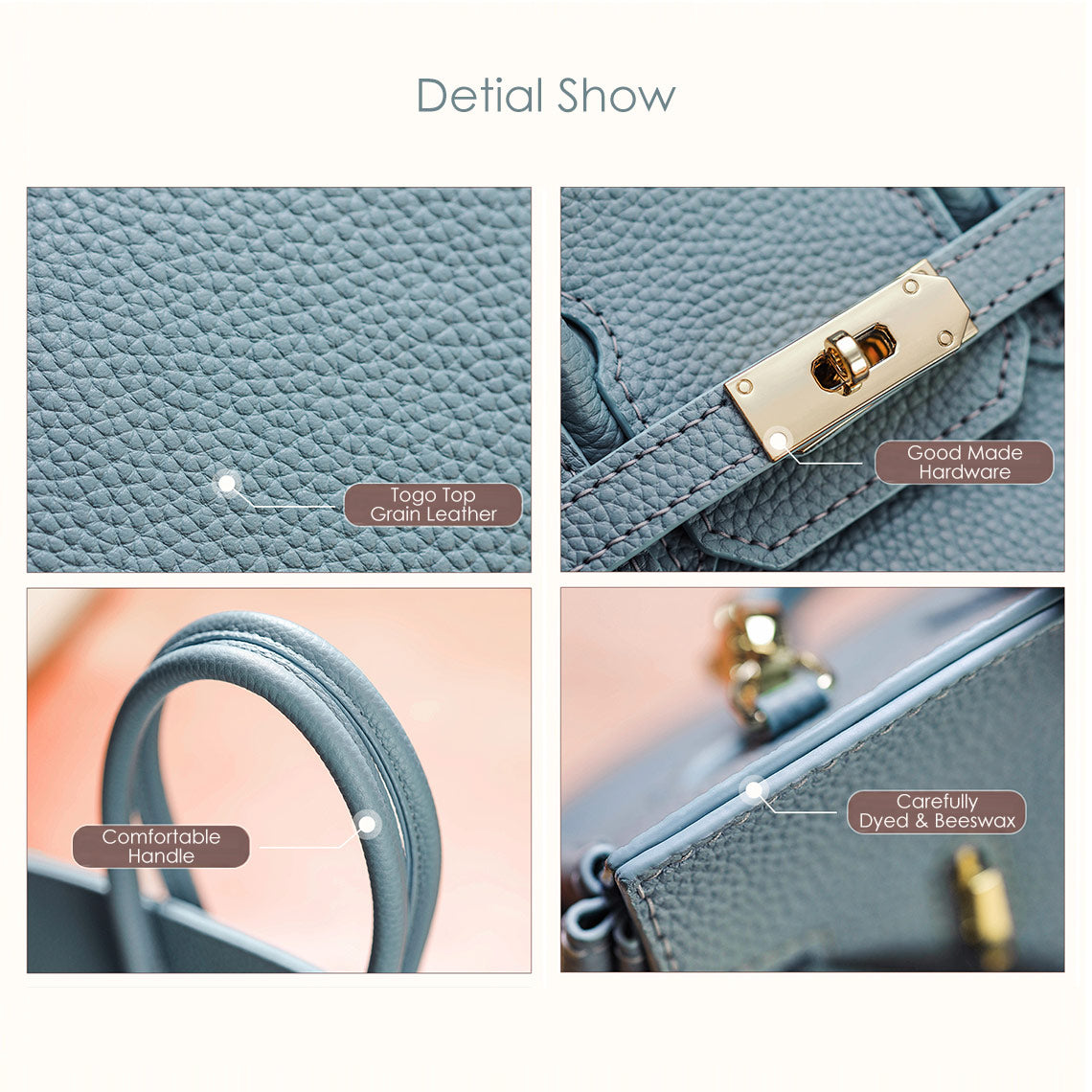 POPSEWING® Top Grain Leather Platinum Bag DIY Kit - Image 5