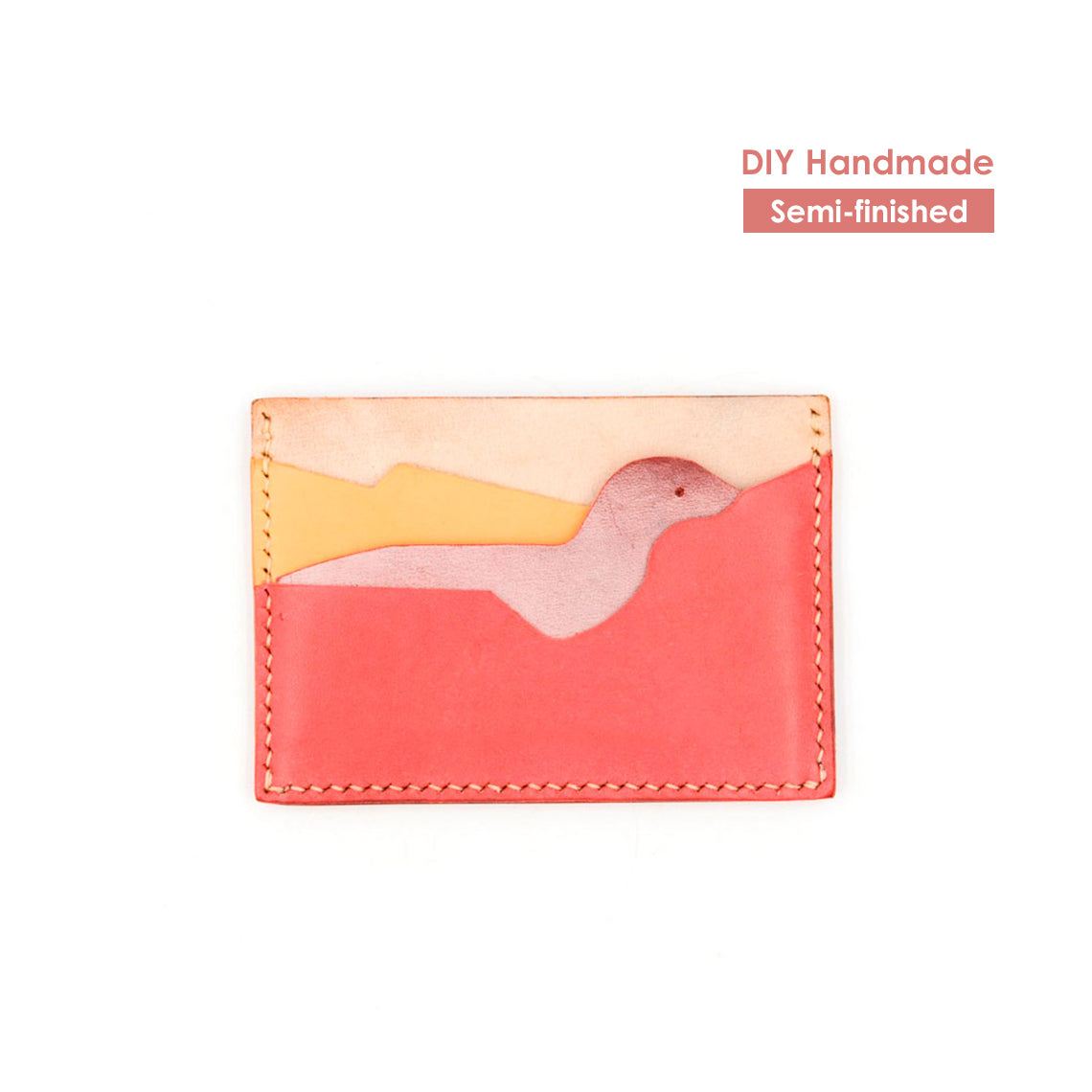 POPSEWING® Top Grain Leather Dinosaur Card Holder DIY Kit