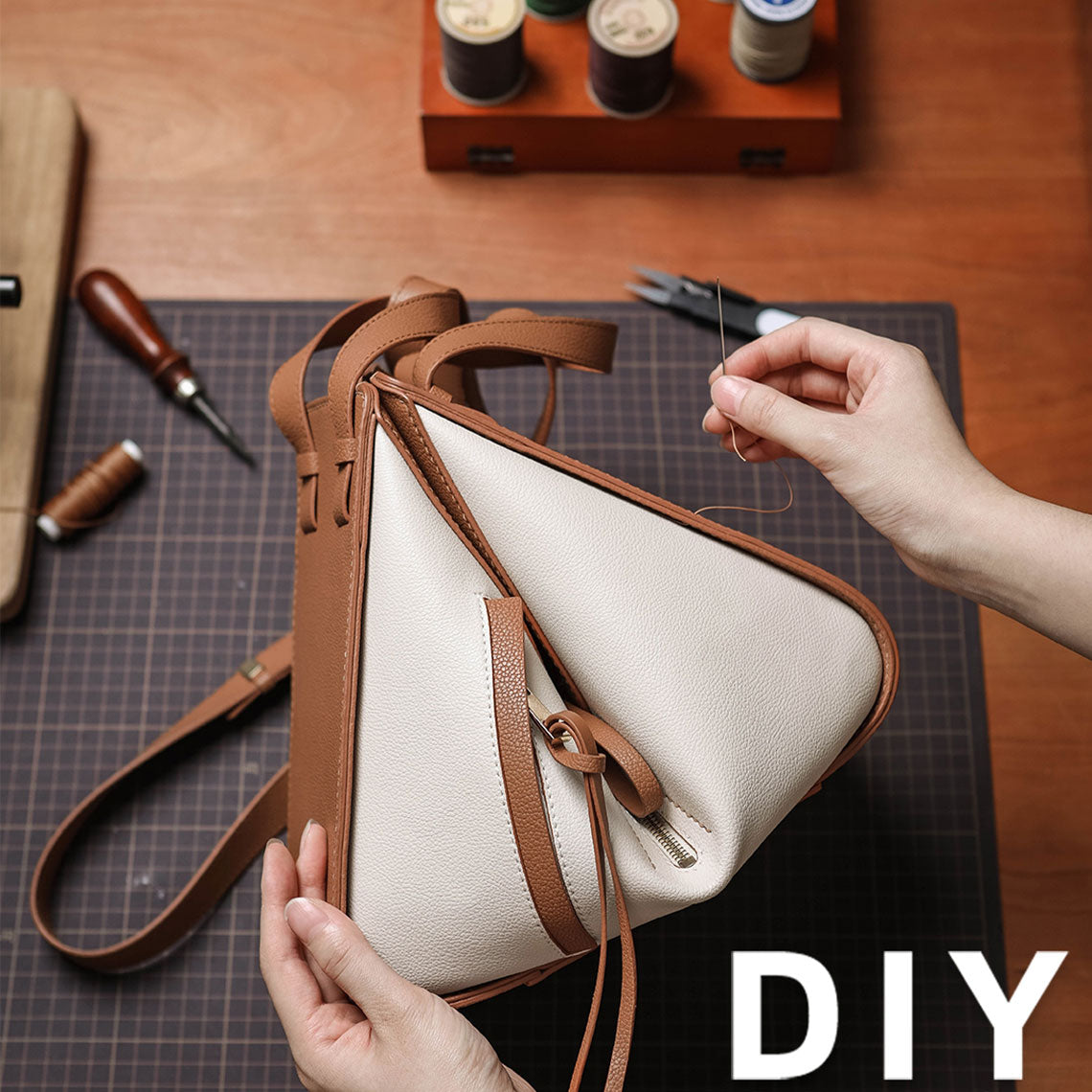POPSEWING® Leather Women Fold Bag DIY Kit - Image 2