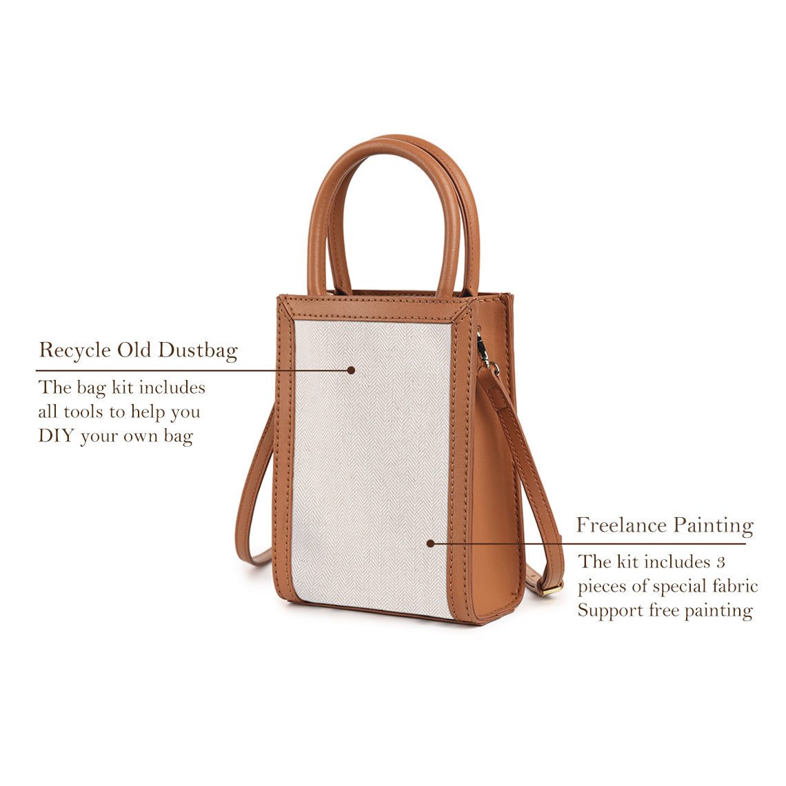 POPSEWING® Leather Recycle Dustbag Handbag DIY Kit - Image 3