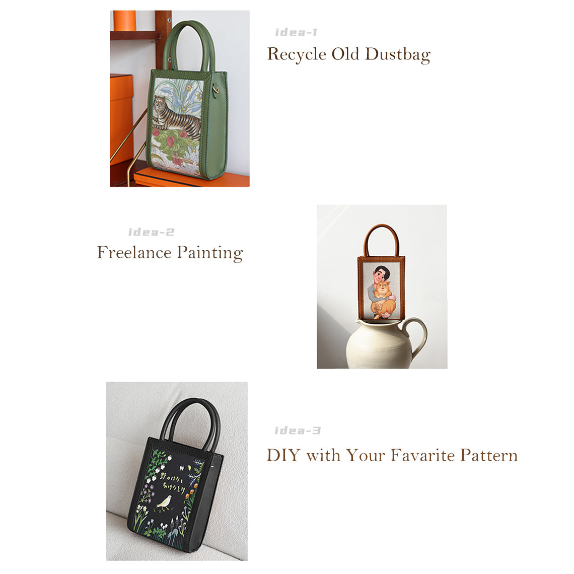 POPSEWING® Leather Recycle Dustbag Handbag DIY Kit - Image 5