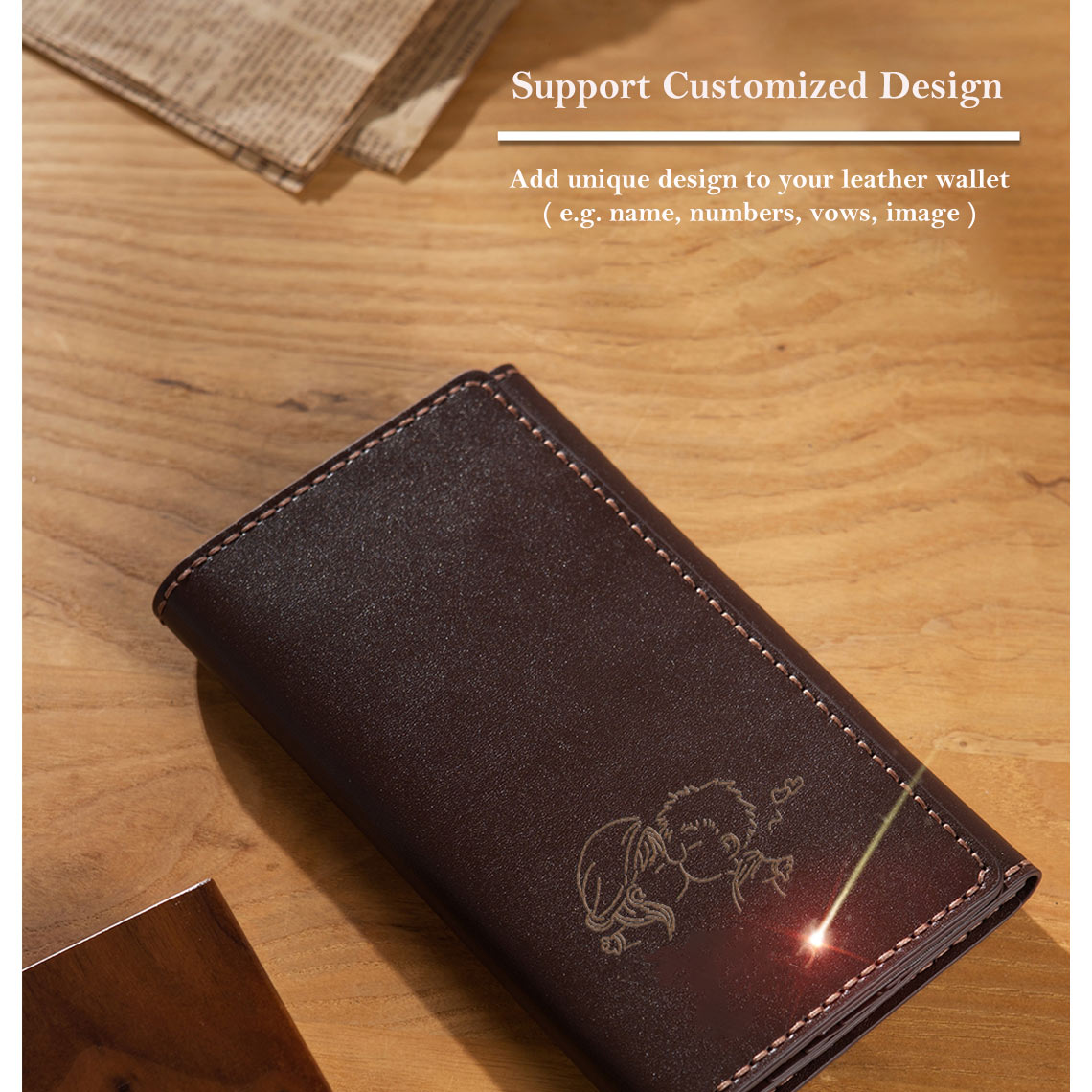 POPSEWING® Full Grain Leather Long Bifold Wallet DIY Kit - Image 5