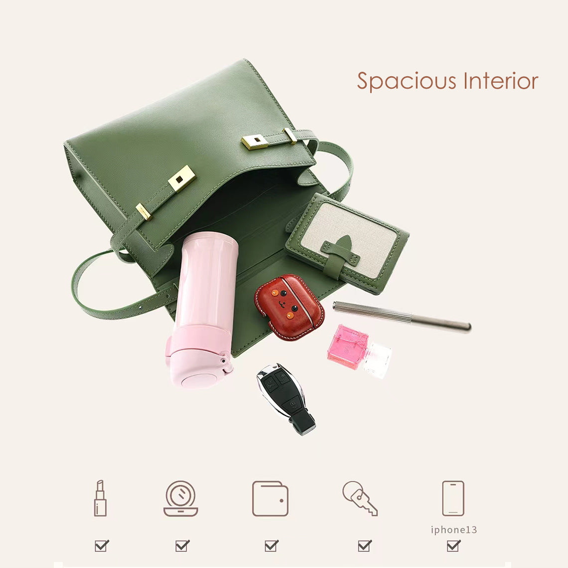POPSEWING® Leather City Crossbody Bag DIY Kit - Image 4