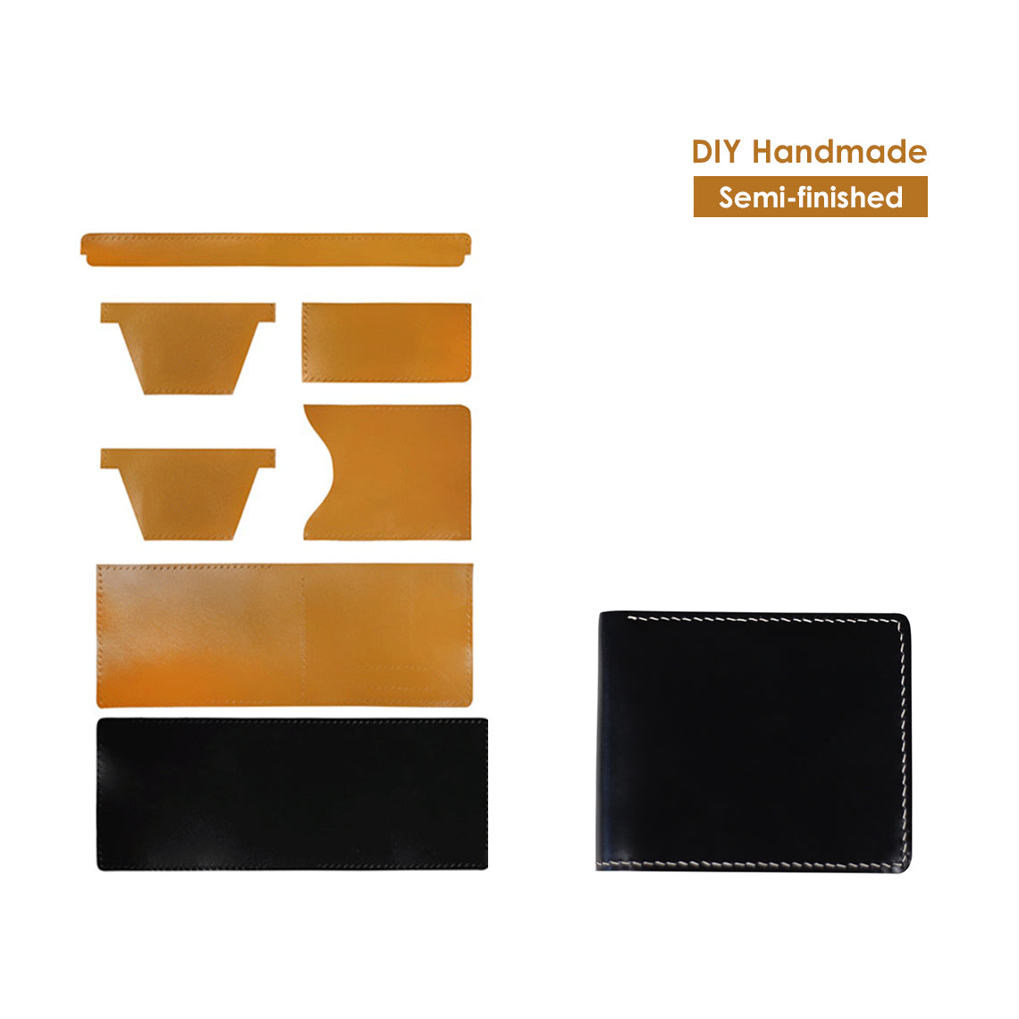 POPSEWING® Full Grain Leather Slim Wallet DIY Kit