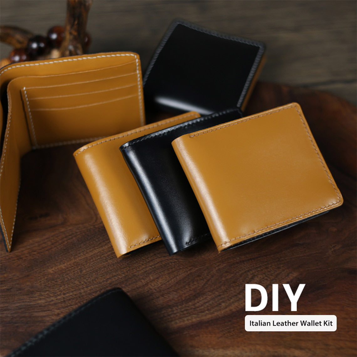 POPSEWING® Full Grain Leather Slim Wallet DIY Kit - Image 2