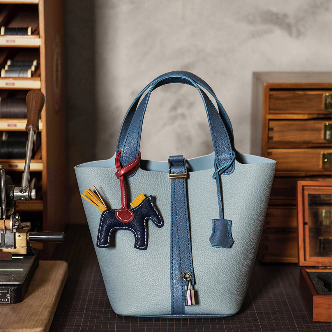 POPSEWING® Top Grain Leather Lady Picotion Lock Totes Bag DIY Kit - Price Drop at Checkout - Image 17
