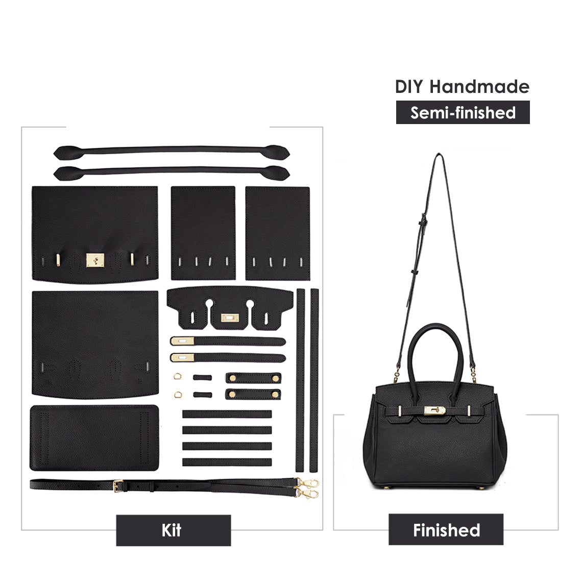 POPSEWING® Top Grain Leather Platinum Bag DIY Kit - Image 16